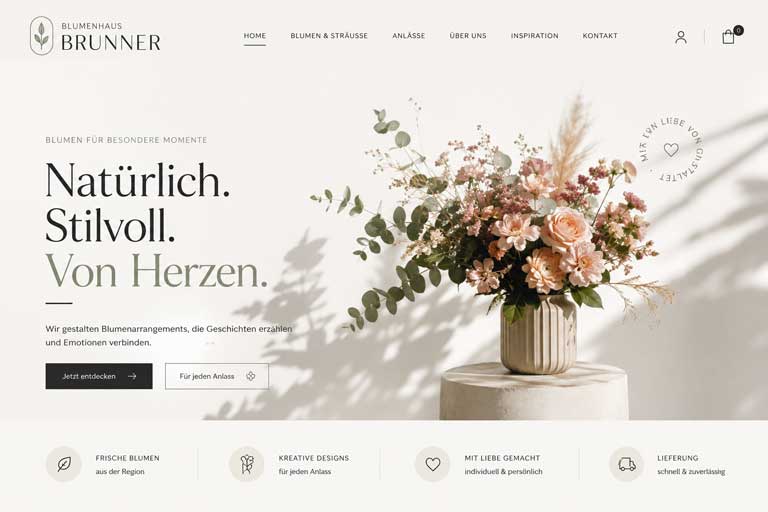 Website für Blumenhaus Brunner